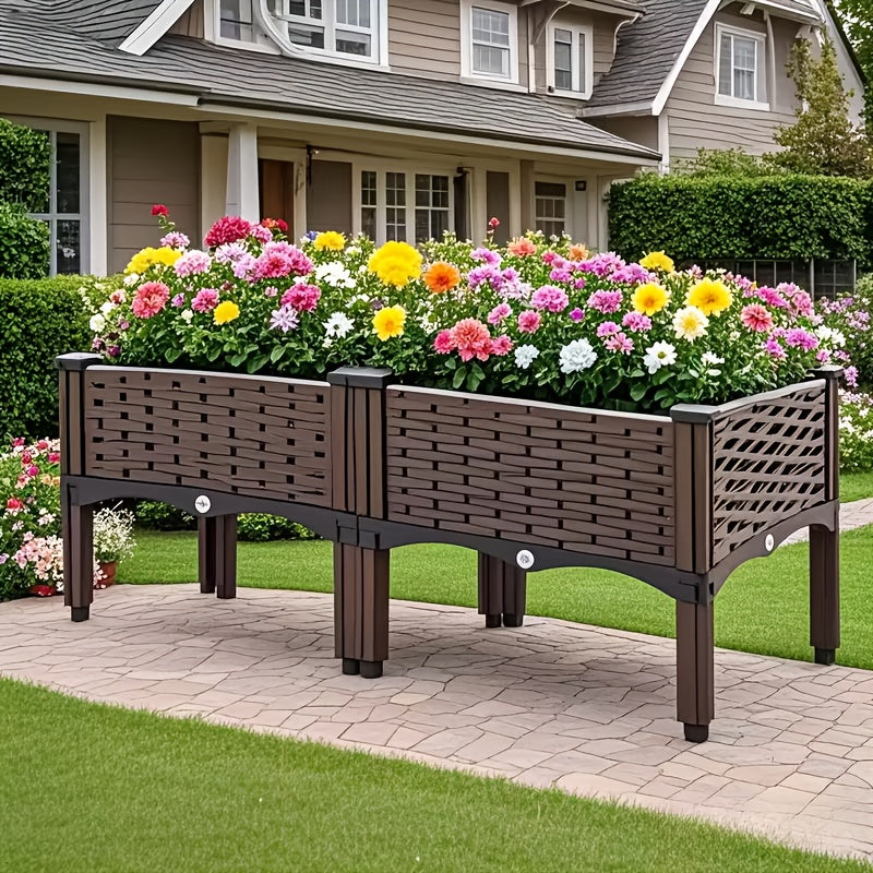 2 3pcs raised garden bed legs elevated plastic planter box
