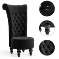 back chair velvet armless accent chair button