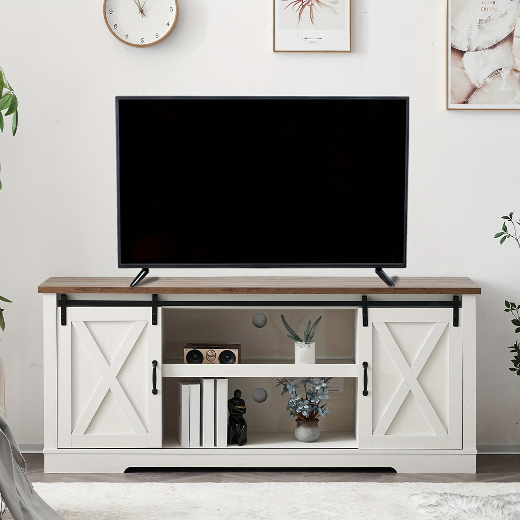 66 farmhouse tv stand 75 tvs entertainment center sliding