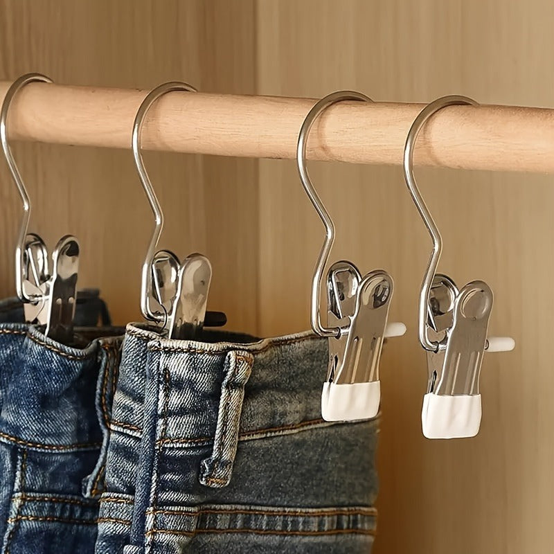 10 pants hangers clips space saving clothes organizer jeans