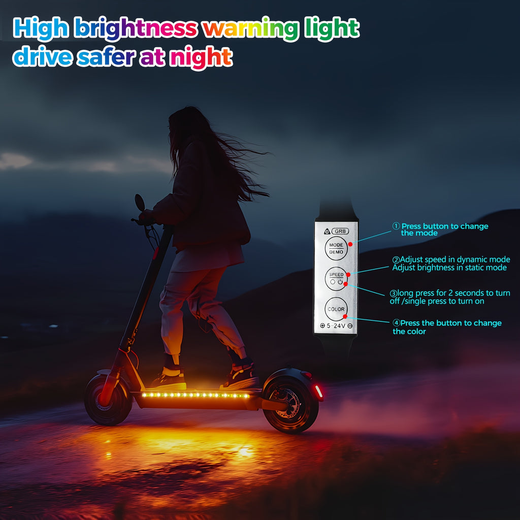 electric scooter led light strip usb battery   power