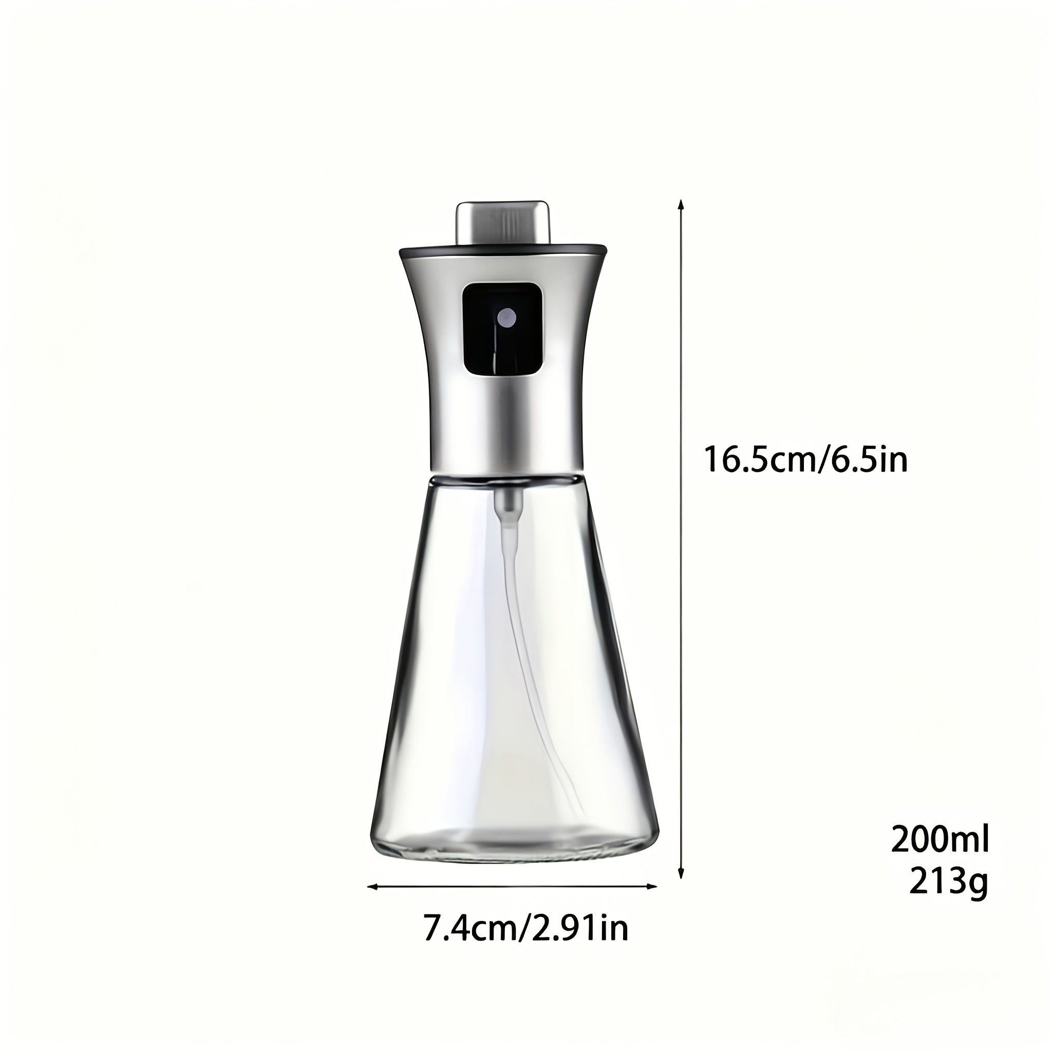 6 76oz stainless   oil spray bottle pressure