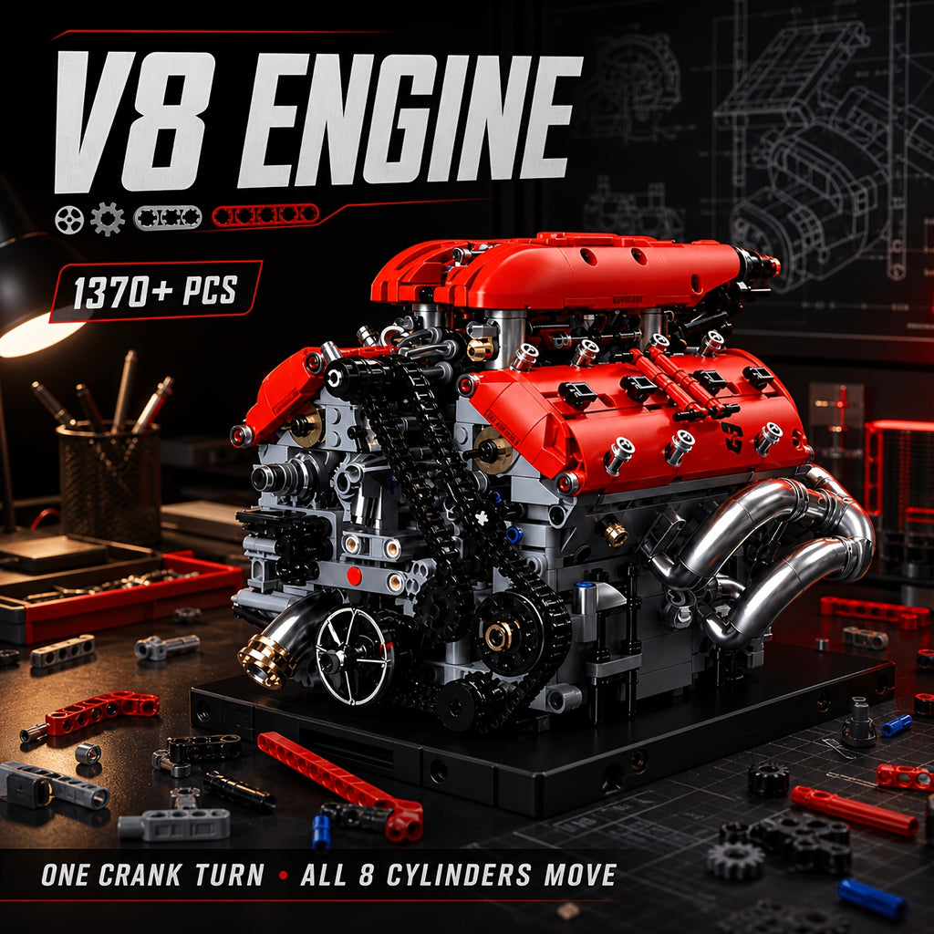 v8 red   model 1289 1370pcs v4 engine 1001pcs a