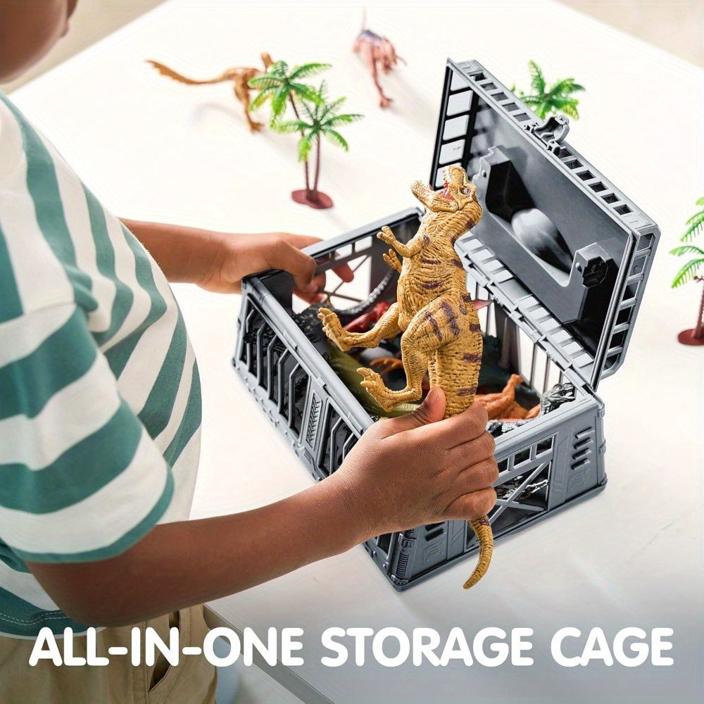 19pcs dinosaur toys kids ages 3 activity play mat storage