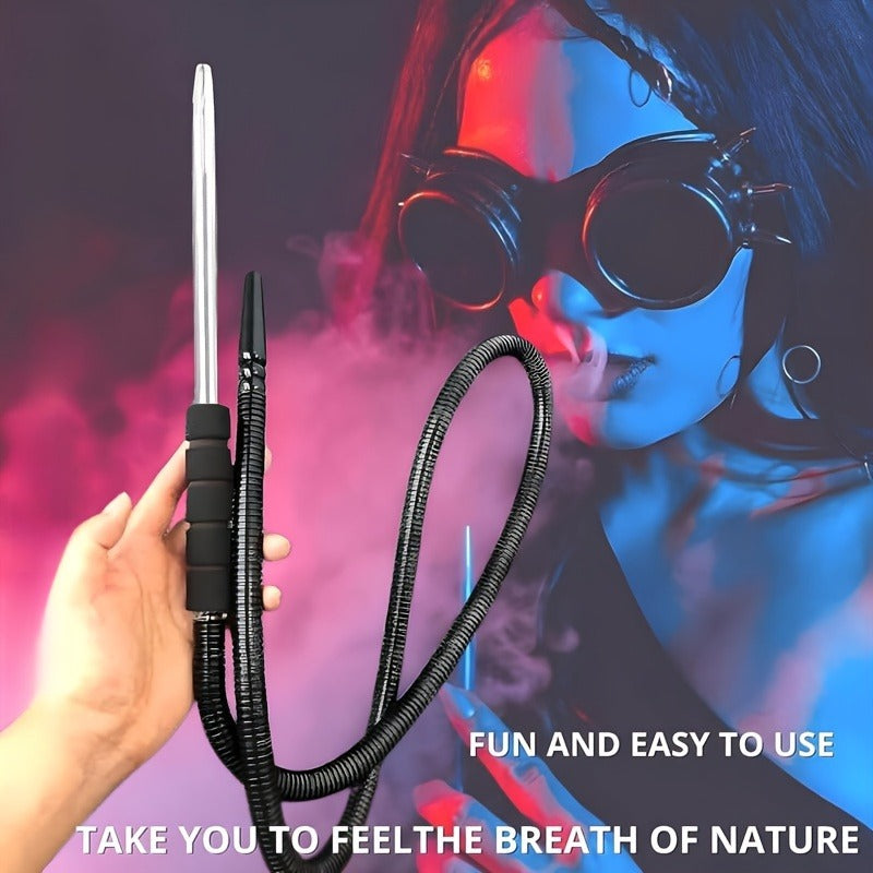 reusable glass straw flexible black hose comfortable grip