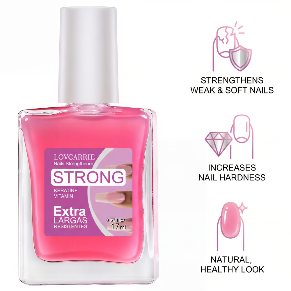 clear pink nail strengthener keratin