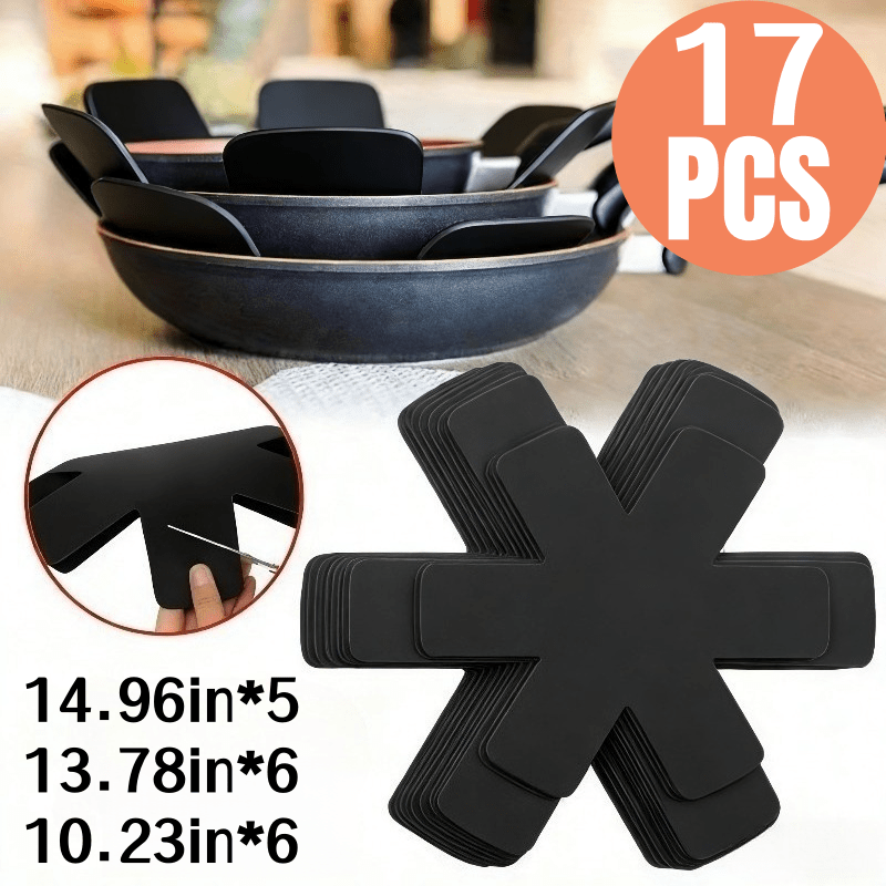 17pcs high quality non stick pot mats anti scratch pattern