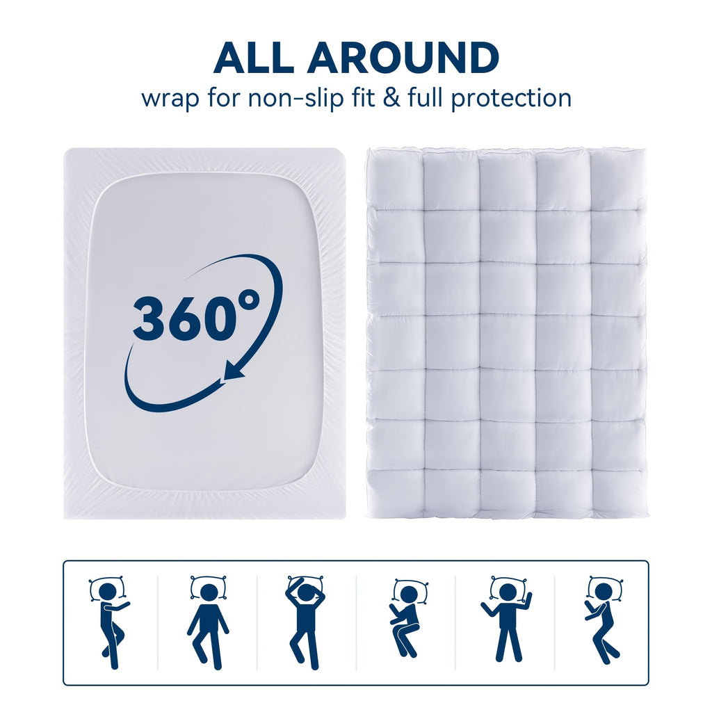 twin mattress topper 500 gsm cotton pillow top quilted