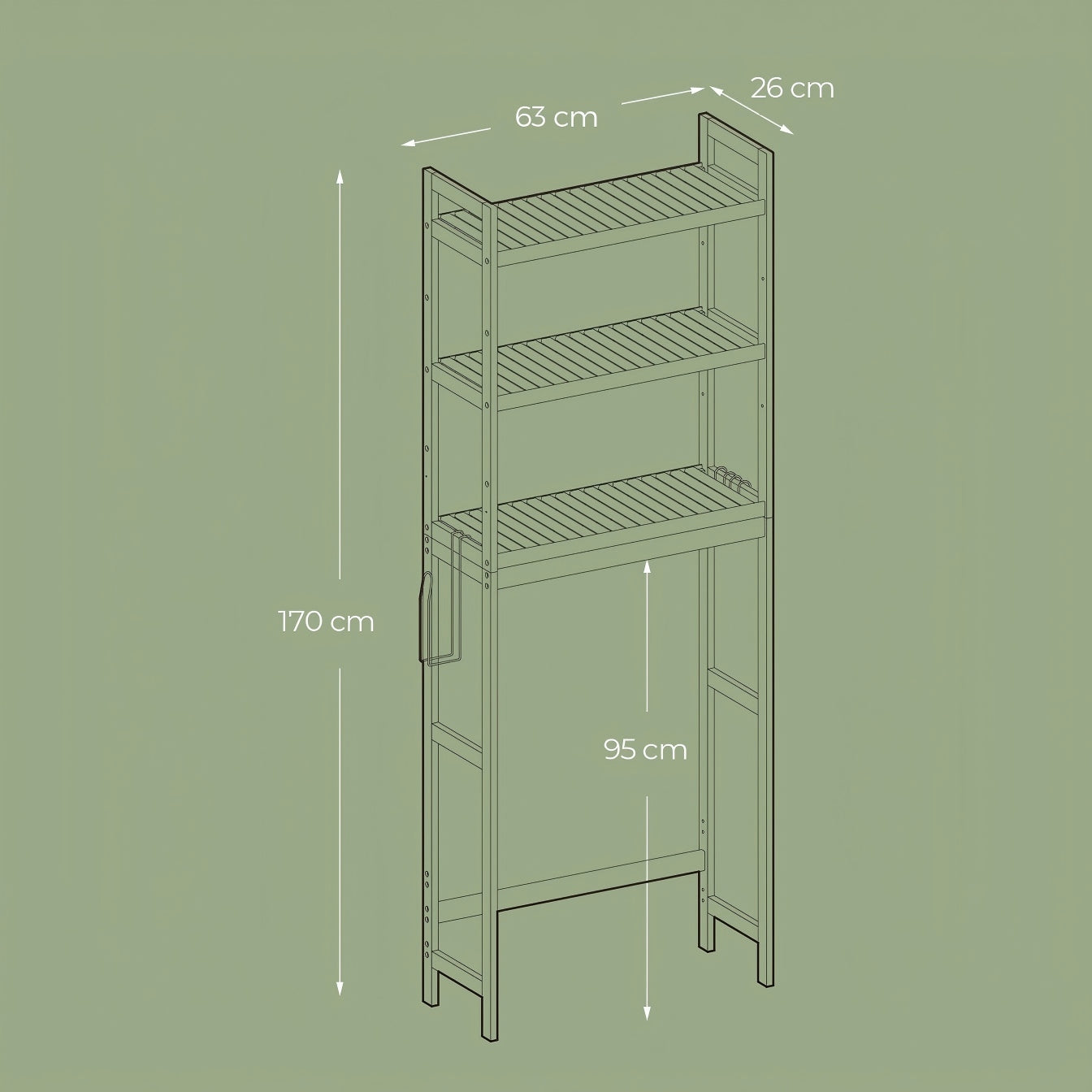 shelf unit toilet bathroom organizer