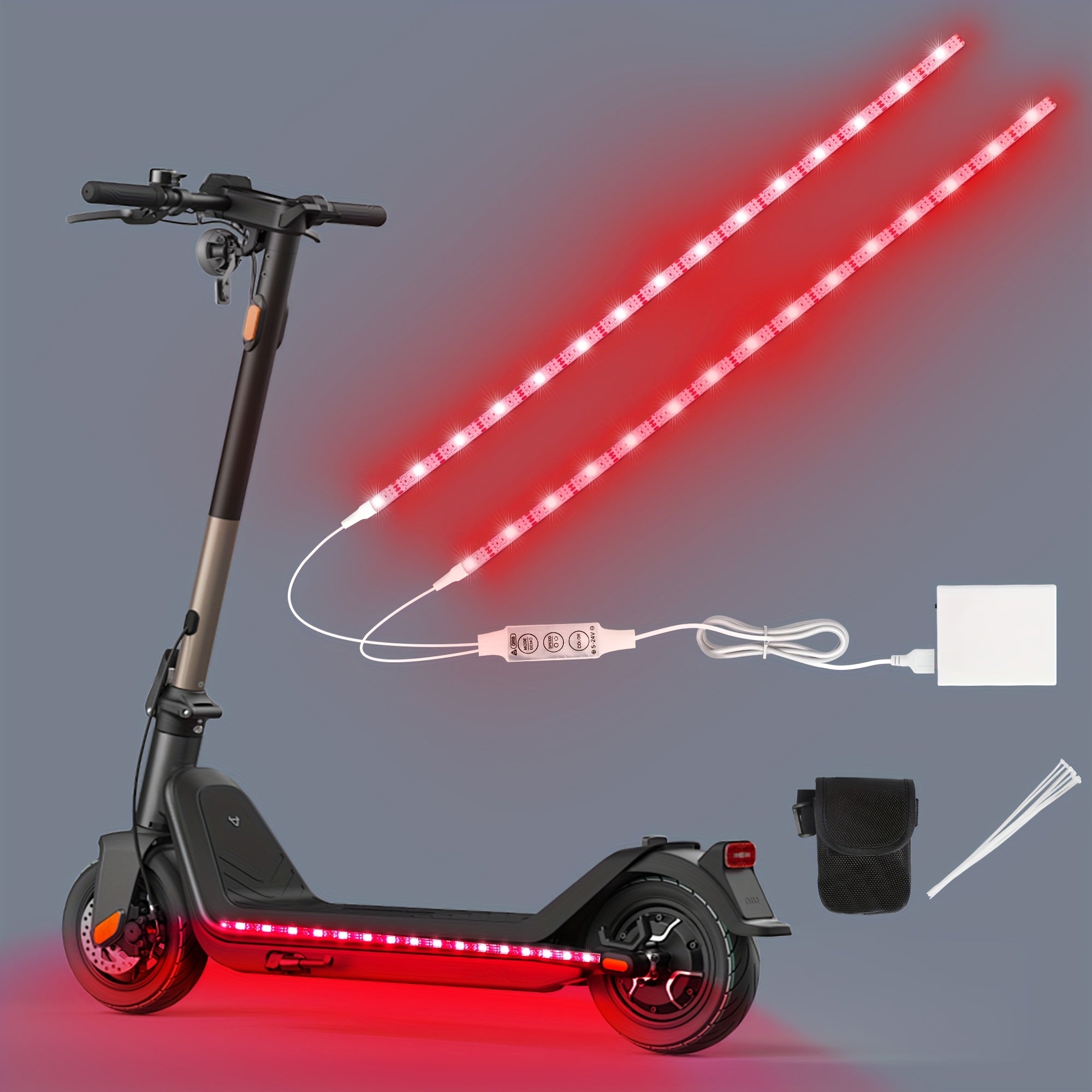 electric scooter led light strip usb battery   power