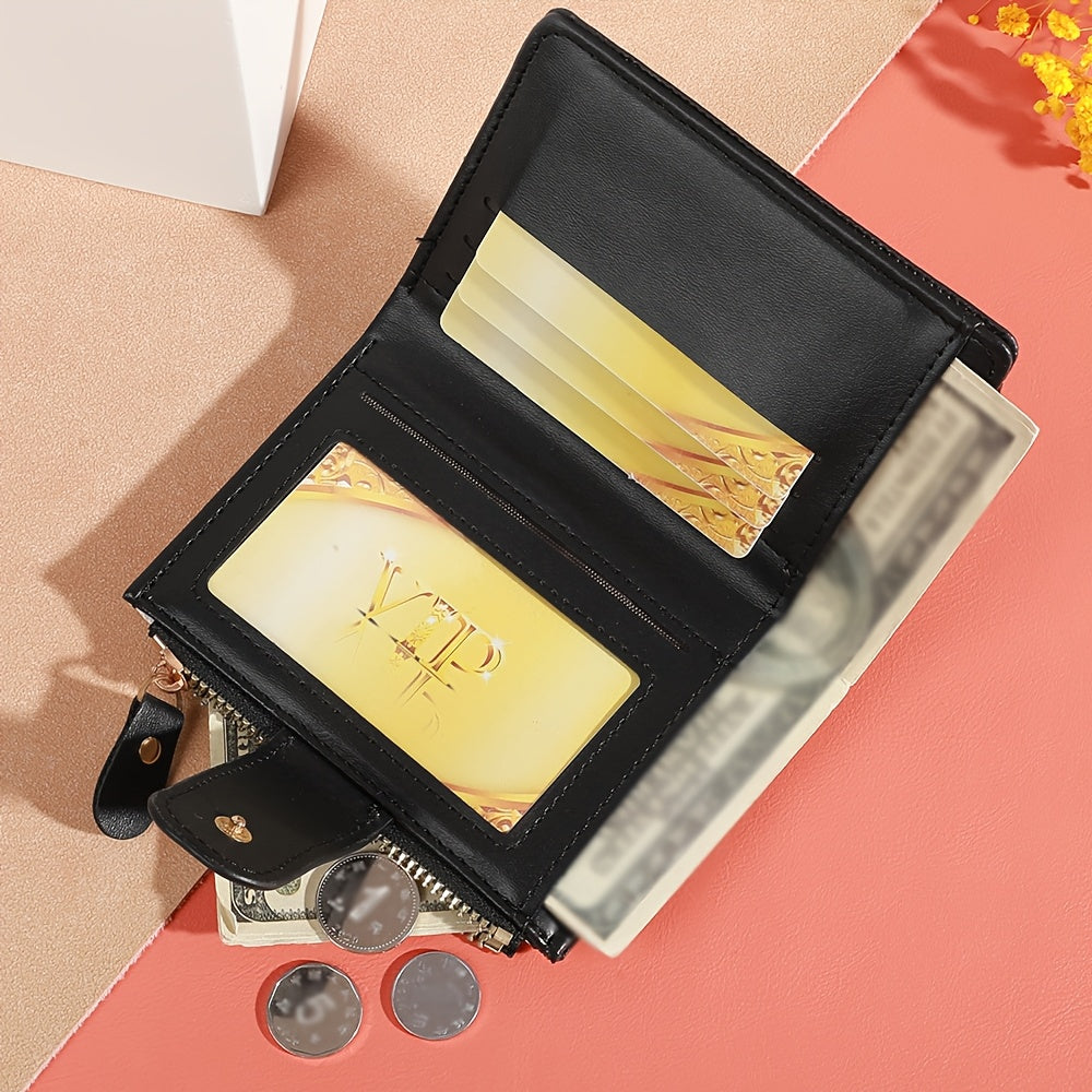 floral print hardware button bifold wallet temu