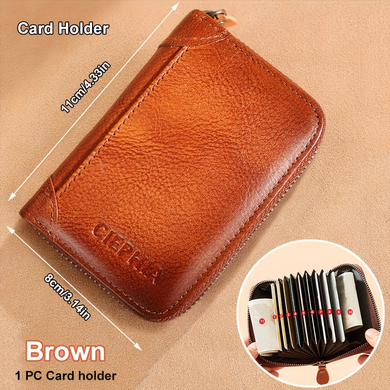 rfid leather wallet fathers day gifts men rfid blocking