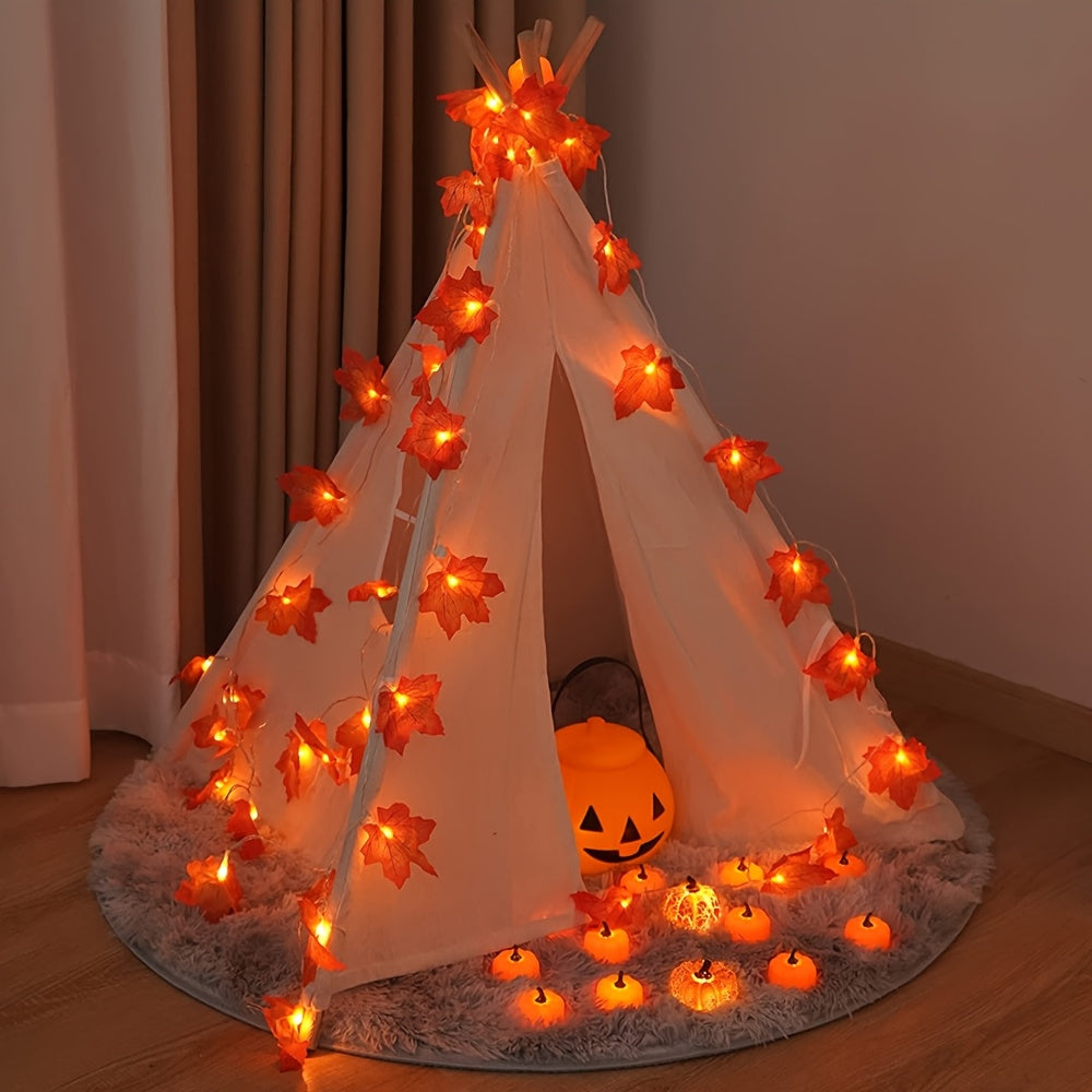 1 pack   led battery powered maple leaf fairy indoor