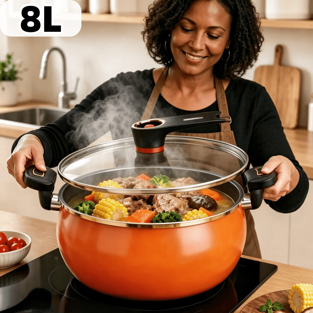 8 45qt large capacity braiser soup   lock handle non