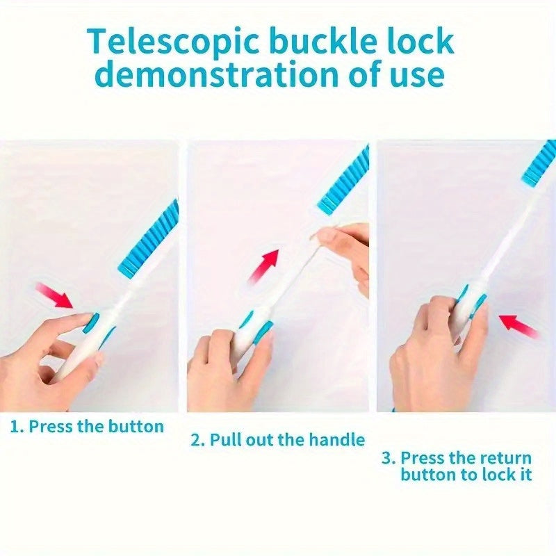 ergonomic extendable handle flexible angle cleaning brush