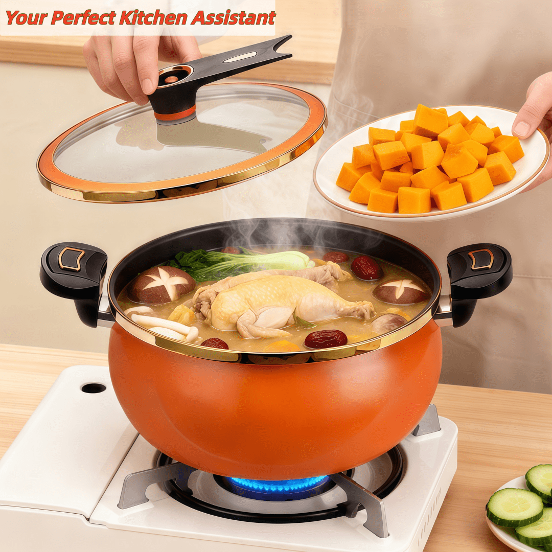 8 45qt large capacity braiser soup   lock handle non