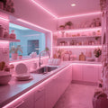 2m pink led light strip interior decoration