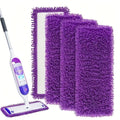 reusable microfiber mop replacement pads 4 pack hard floor