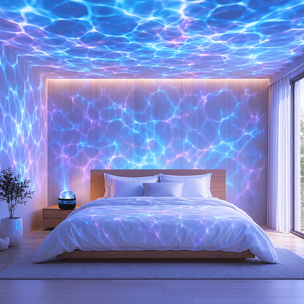 usb powered wave ambient led lamp remote 7 color rgb