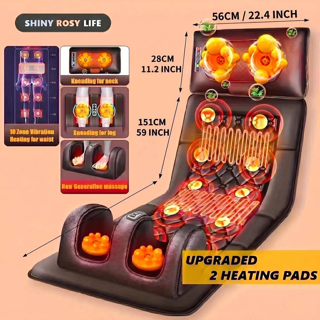 1 set large brown full body heating massagers 2 styles pu