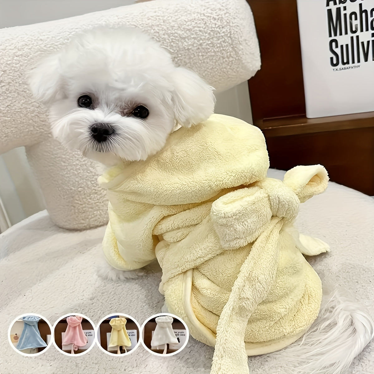ultra absorbent   bathrobe small dogs cats animals