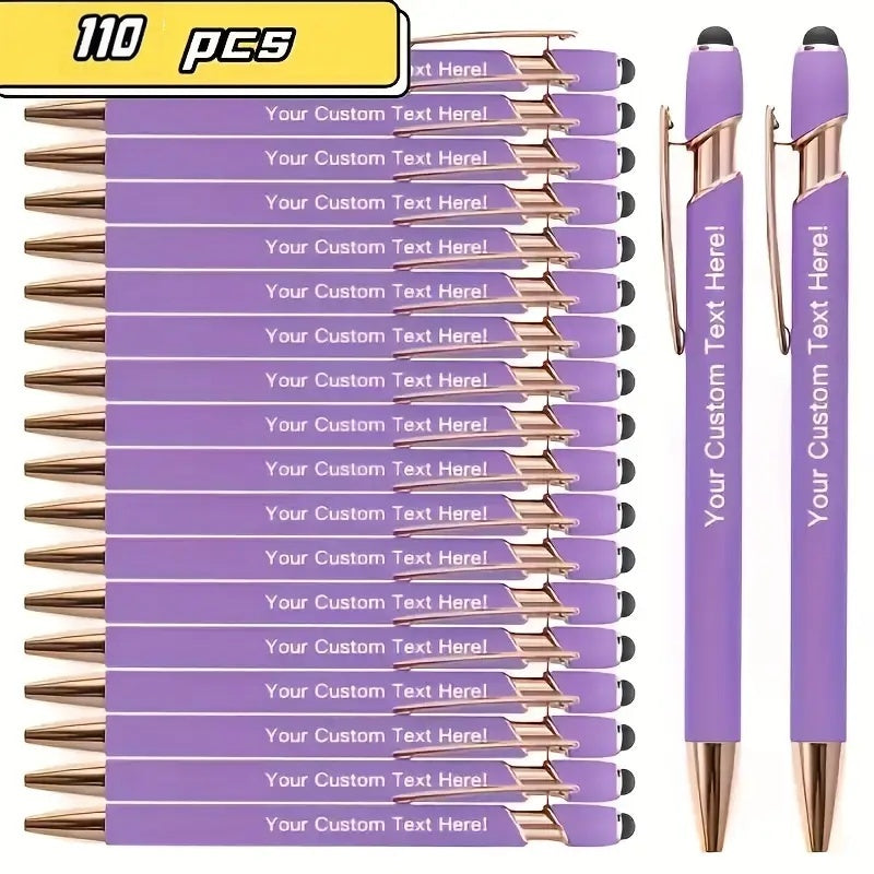 110pcs custom engraved metal ballpoint pens personalized