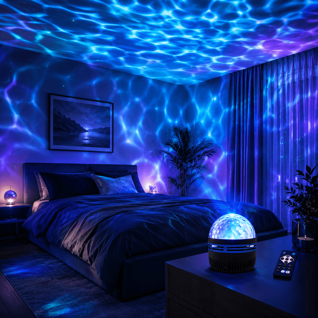 usb powered wave ambient led lamp remote 7 color rgb