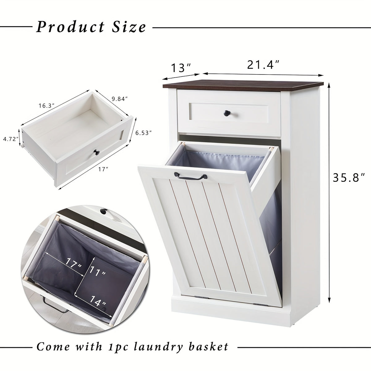 single double tilt trash cabinet drawer hidden wooden