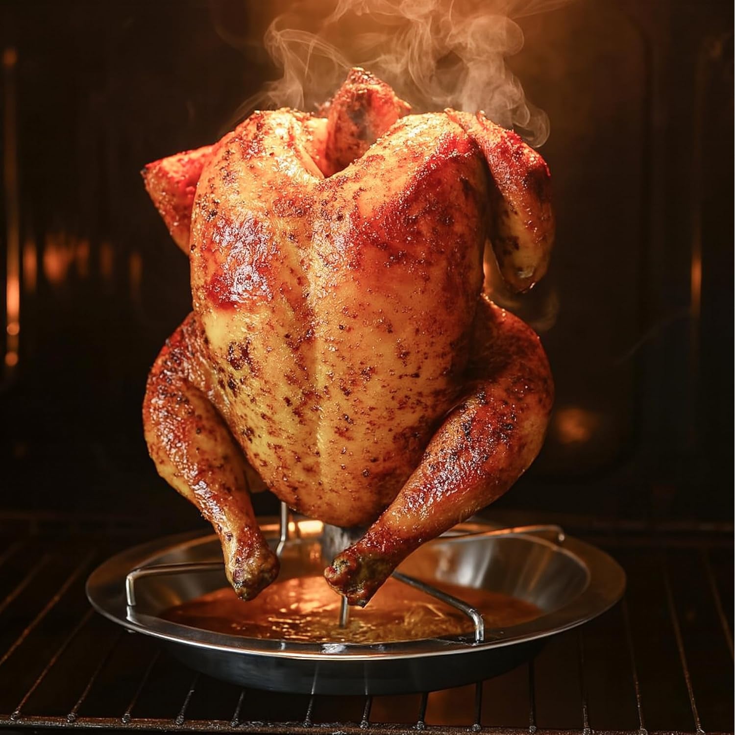 1pc silver stainless steel grilled chicken rack turkey