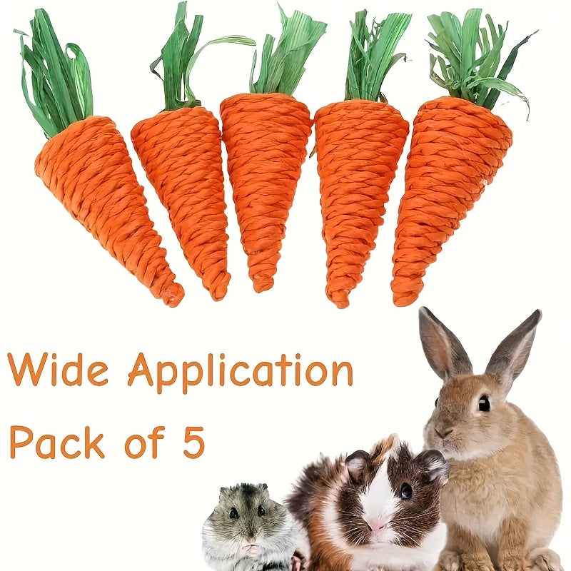 5pcs carrot chew toys durable small animal chew toys dental