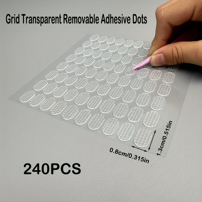transparent double sided   dots removable sticky