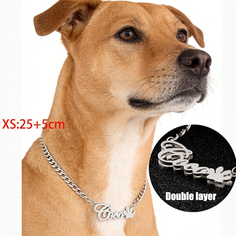 custom name necklace   thick chain suitable dogs