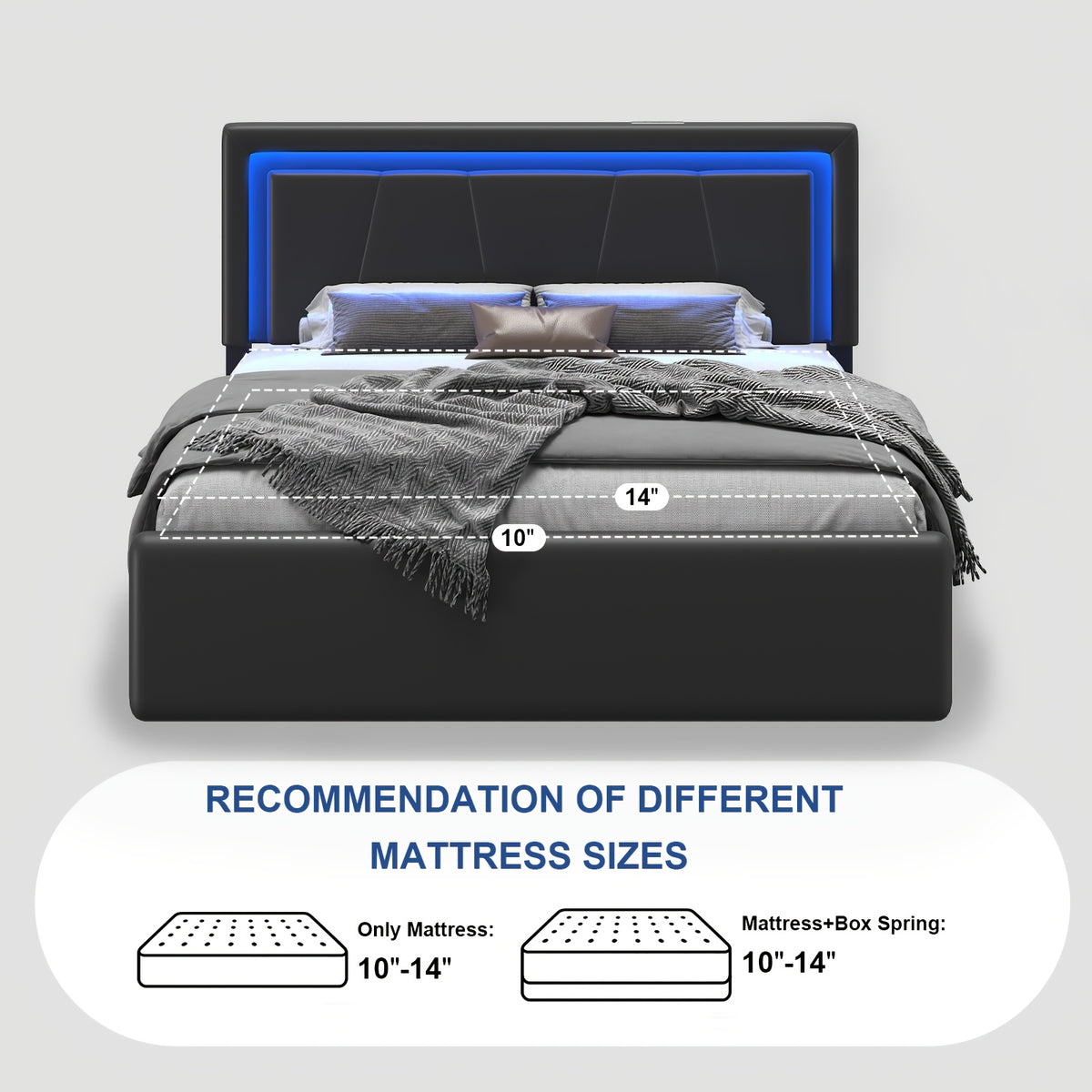 upholstered platform bed frame 4 storage drawers twin full