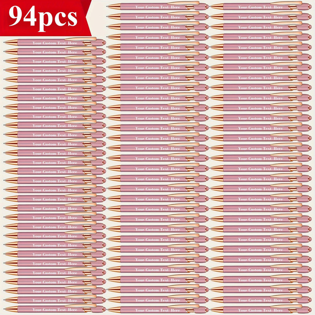 94pcs custom engraved ballpoint pens personalized names text