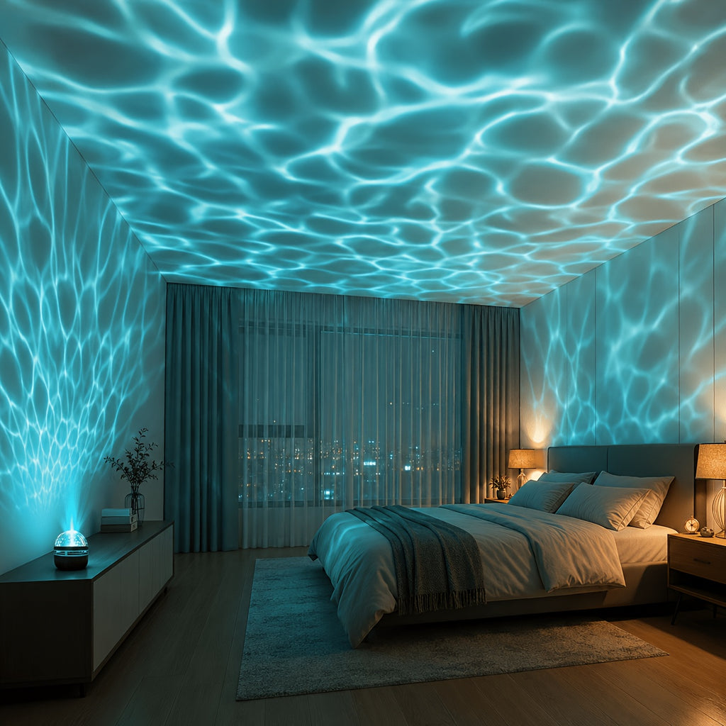 usb powered wave ambient led lamp remote 7 color rgb