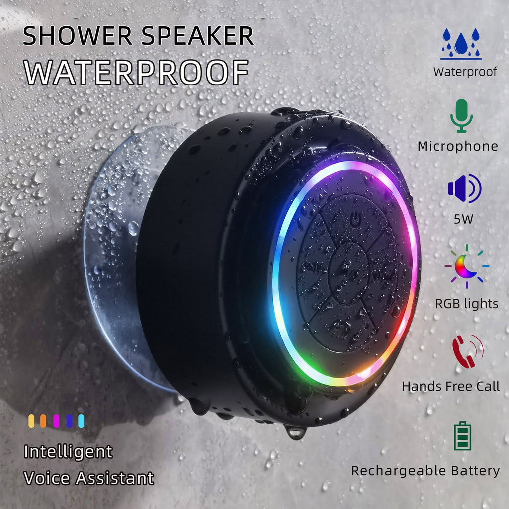 shower speaker built in microphone   control