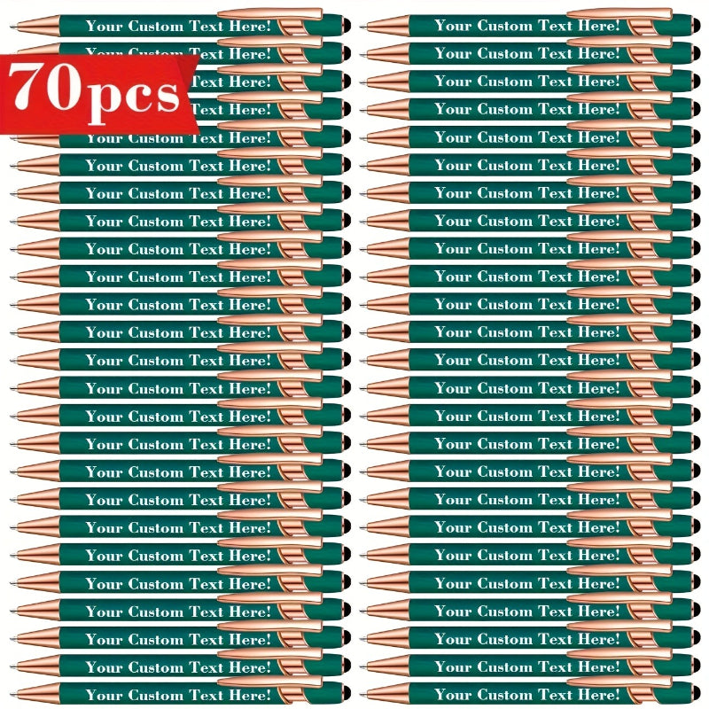 customized 70pcs personalized text liquid ink rollerball