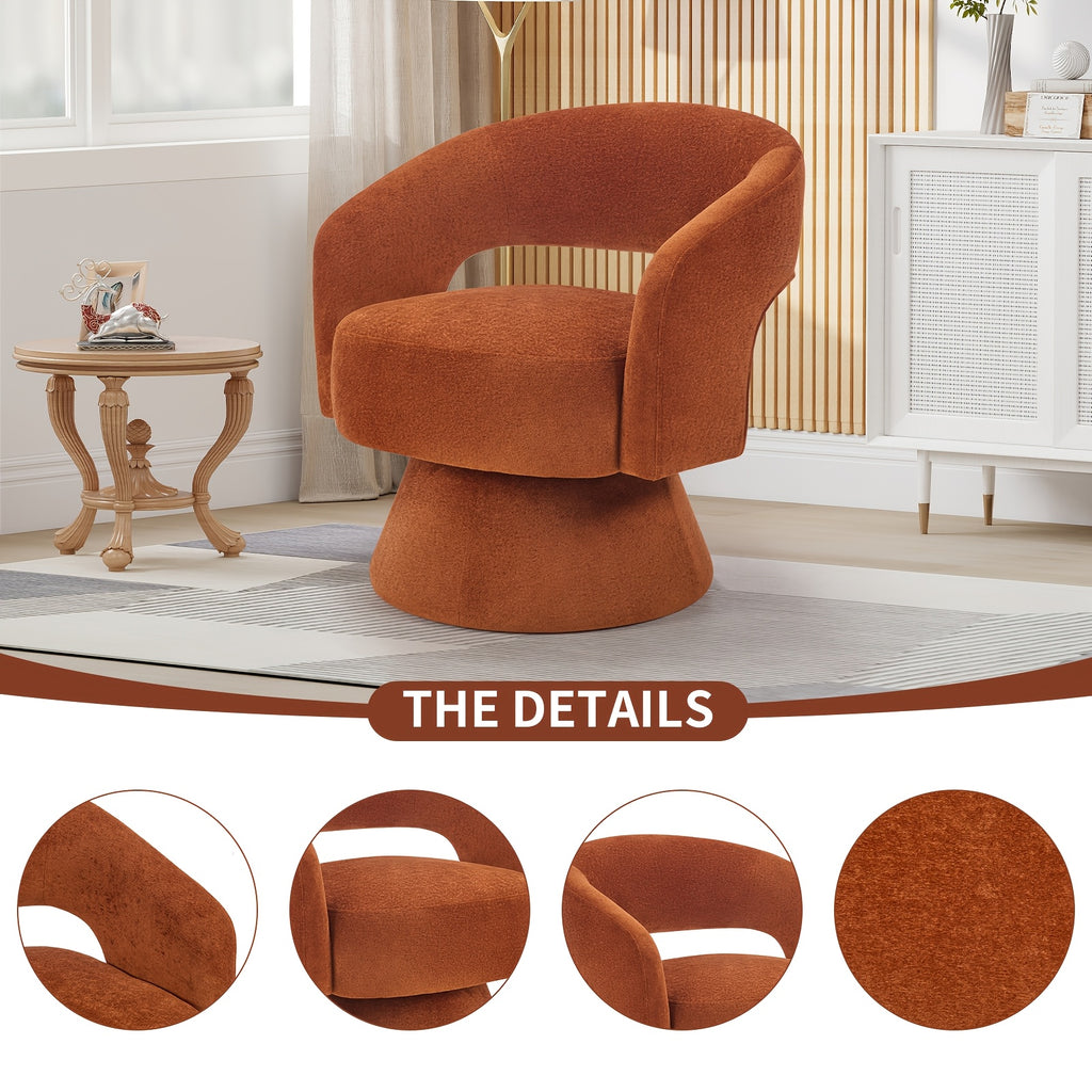 360 degree swivel   chair modern velvet accent chair