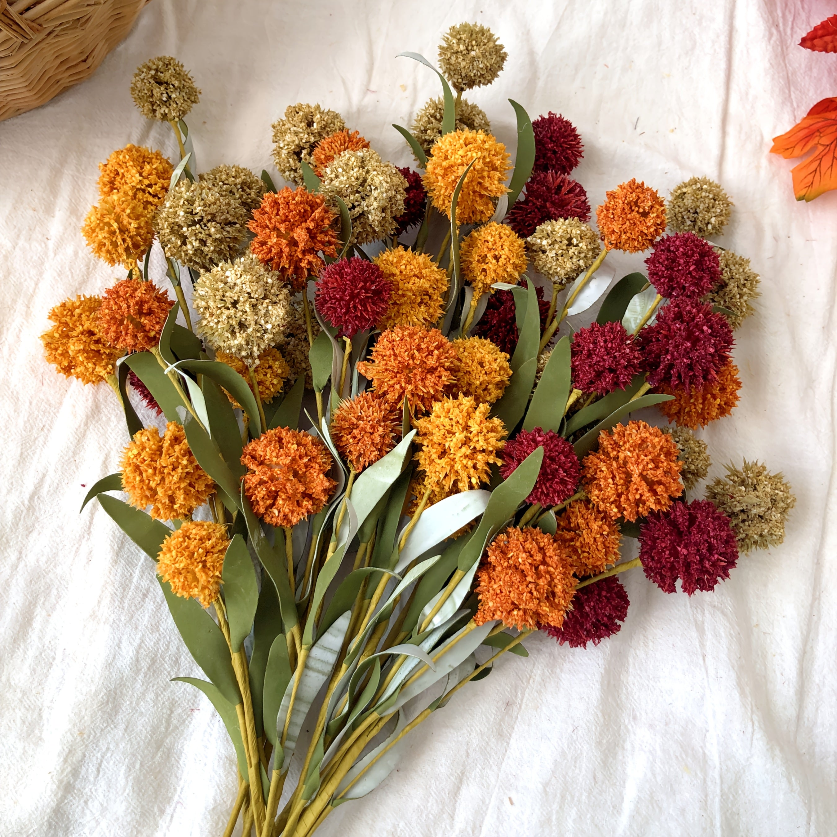 5pcs handmade style artificial flower stems realistic