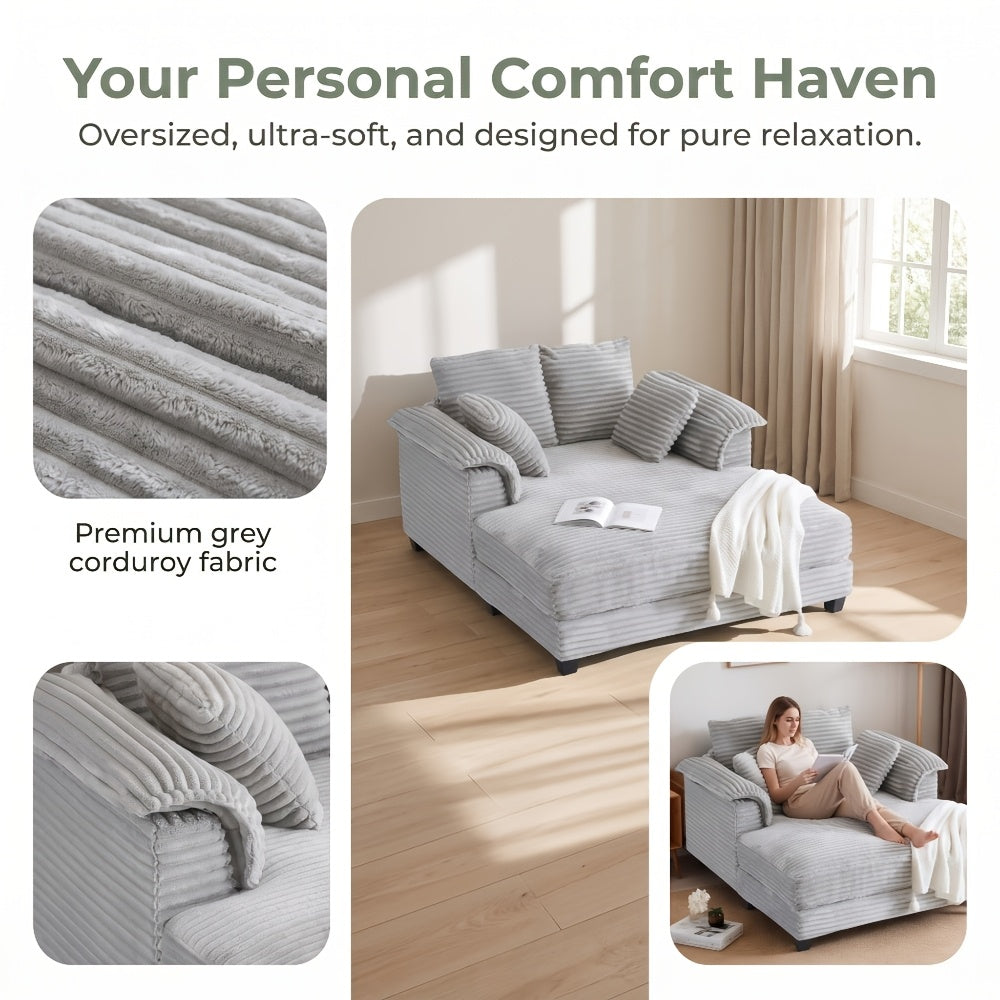 56 oversized corduroy sofa bed recliner sleeper