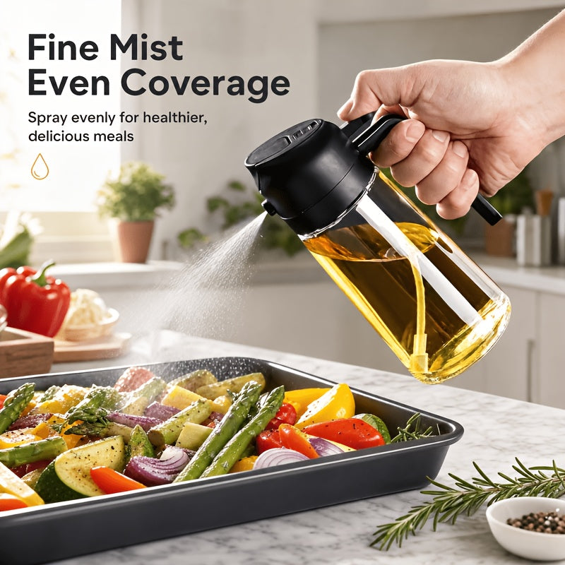 16oz glass oil sprayer 470ml olive oil sprayer 2 in 1