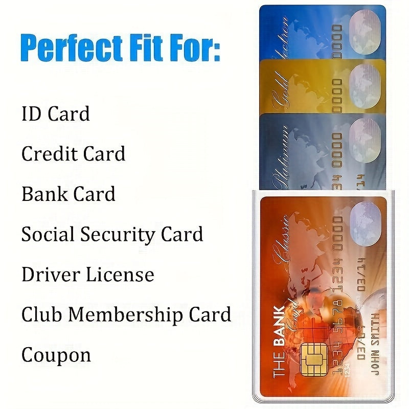 20 pack transparent protective sleeves cards credit card