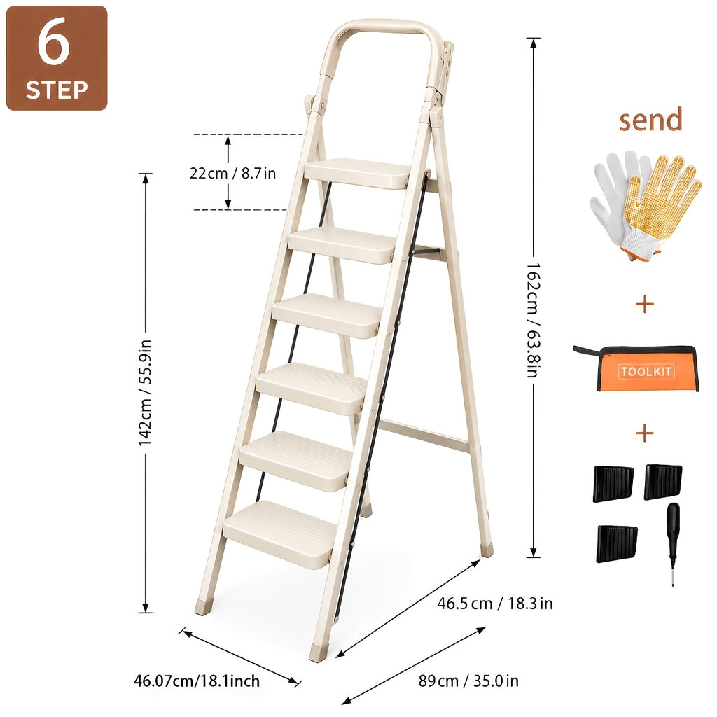 durable folding ladder 350 lbs capacity durable lightweight
