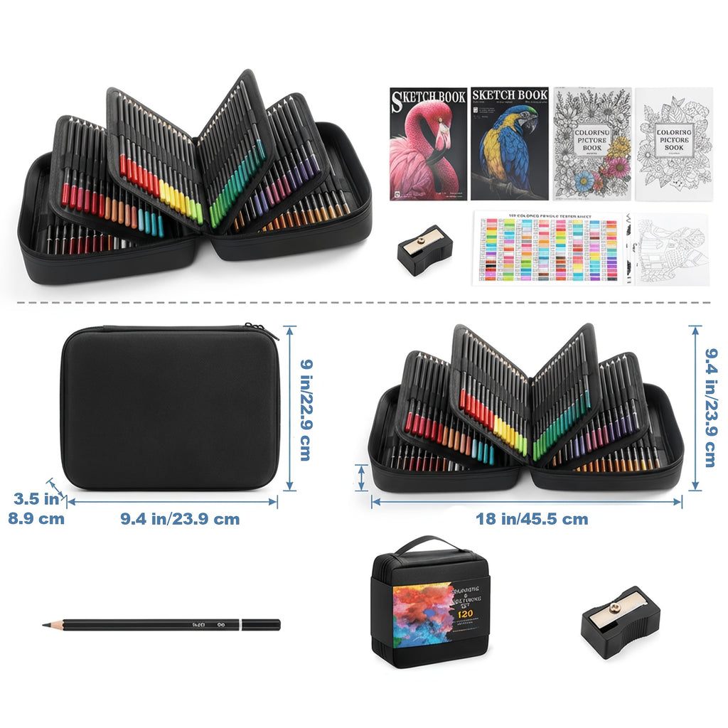 back school art supplies 120 colors colored pencils set