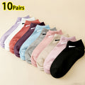 20pcs 10 pairs womens elegant short socks breathable