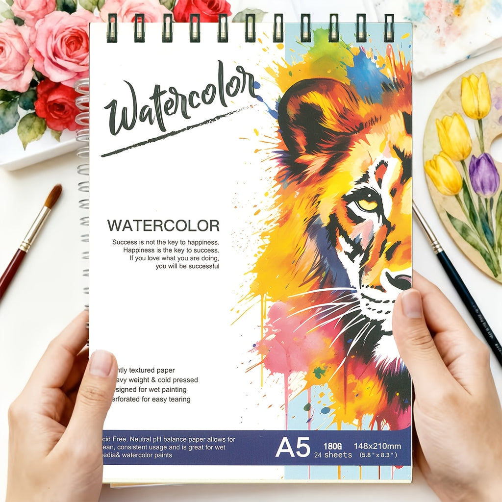 large spiral bound watercolor sketchbook a5 size high
