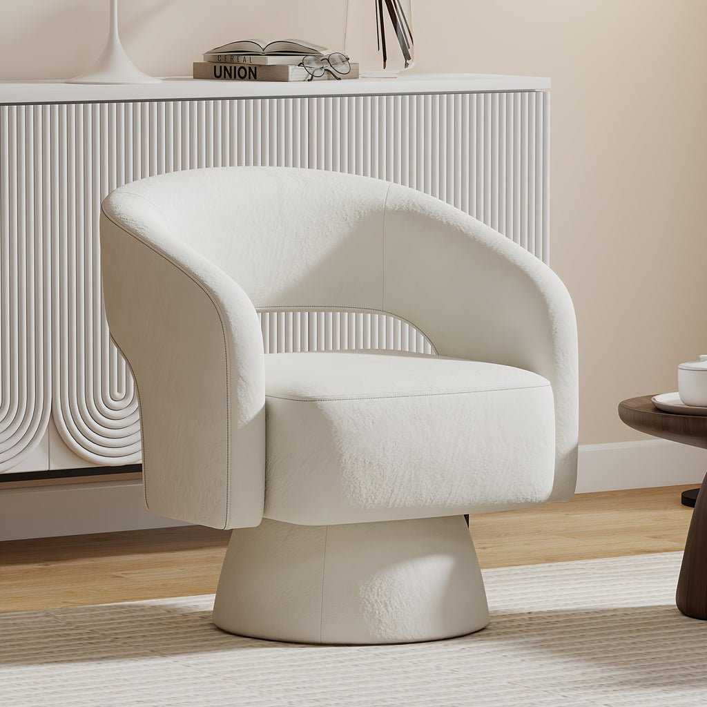 360 degree swivel   chair modern velvet accent chair