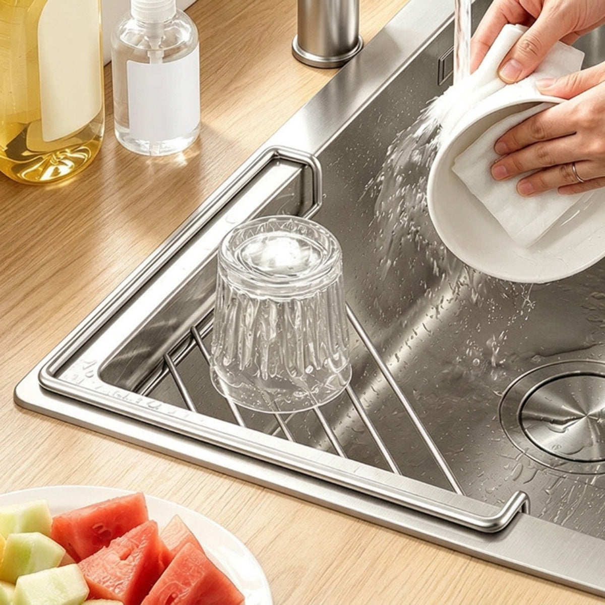 1pc corner sink storage rack heavy duty stainless steel sink