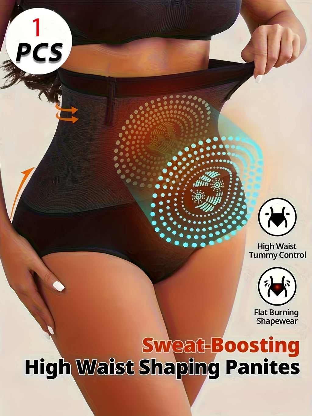 1 piece set light beige black red non slip waistband double