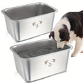 2pcs extra large dog water bowl stainless steel bowls pet